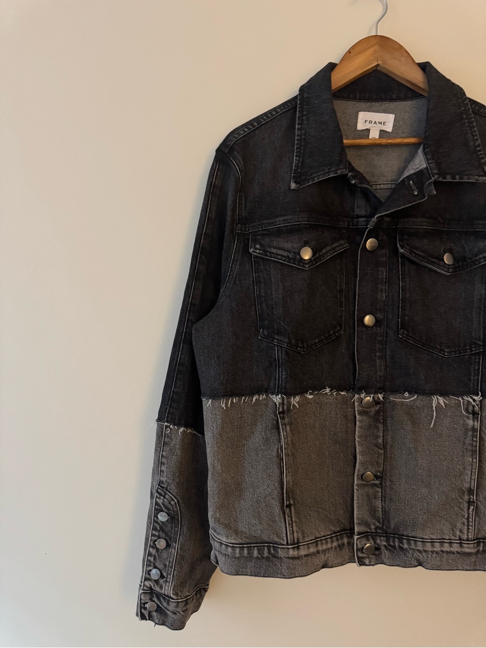 FRAME Fashion Patchwork Jean Jacket - Picture 4 of 11
